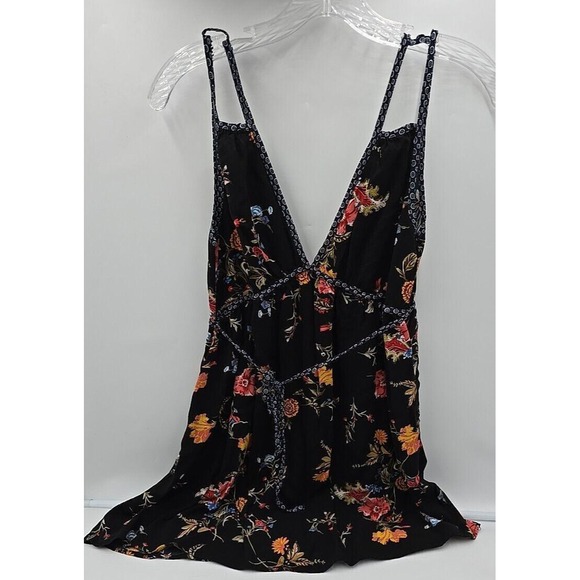 Band of Gypsies Boho Print Sleeveless Mini Dress Size S Womens Babydoll Y2K - Picture 3 of 8